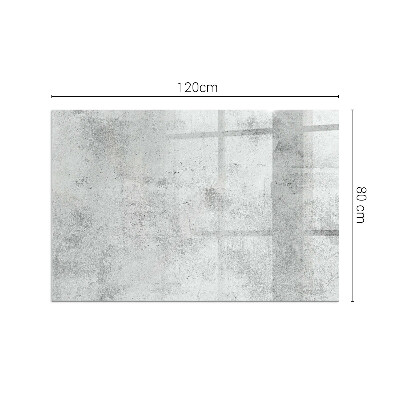 Rechteckige Funkenschutzplatte Glas Betonstruktur im Rohstil