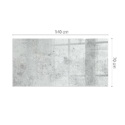 Rechteckige Funkenschutzplatte Glas Betonstruktur im Rohstil