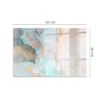 Rechteckige Glasbodenplatte für Ofen Fließendes abstraktes Motiv