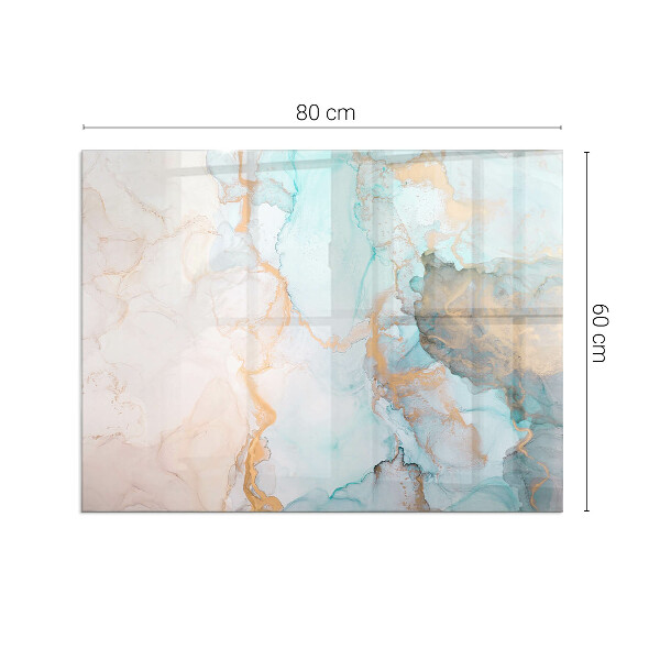 Rechteckige Glasbodenplatte für Ofen Fließendes abstraktes Motiv