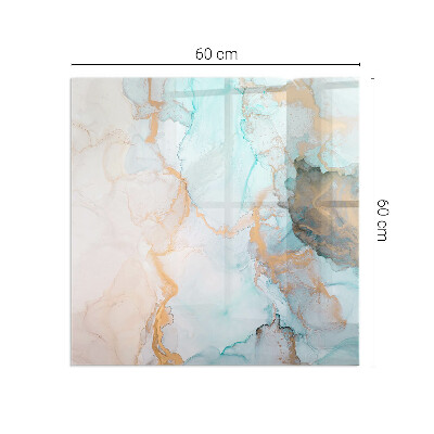 Rechteckige Glasbodenplatte für Ofen Fließendes abstraktes Motiv