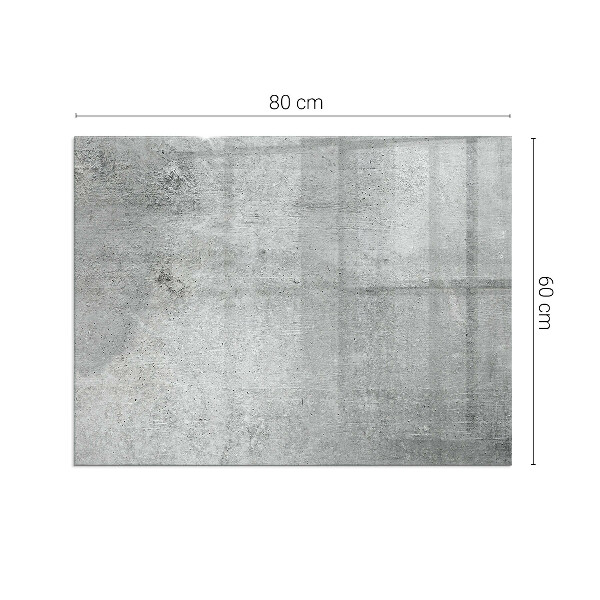 Rechteckige Glasplatte für Kaminofen Sichtbeton im minimalistischen Stil