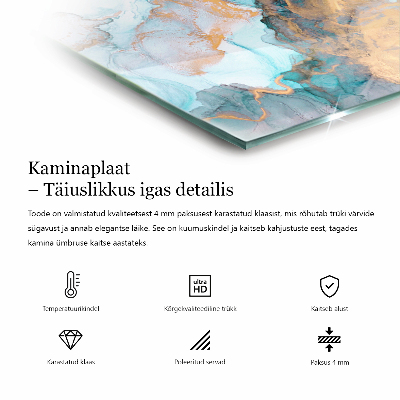 Rechteckige Glasplatte für Kaminofen Sichtbeton im minimalistischen Stil