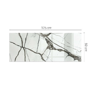 Rechteckige Funkenschutzplatte Glas Marmoradern in elegantem Stil