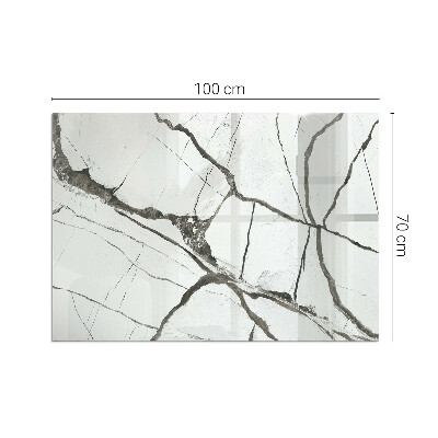 Rechteckige Funkenschutzplatte Glas Marmoradern in elegantem Stil