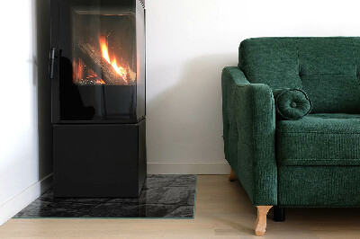 Rechteckige Glasplatte für Kaminofen Steinoptik in natürlicher Ausführung