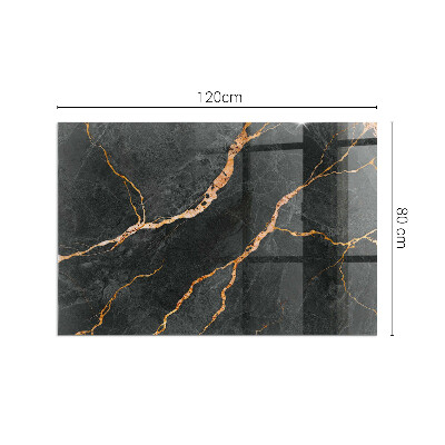 Rechteckige Glasbodenplatte für Ofen Marmoroptik mit feiner Maserung
