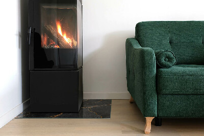 Rechteckige Glasbodenplatte für Ofen Marmoroptik mit feiner Maserung