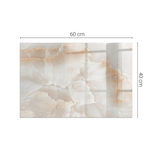Rechteckige Funkenschutzplatte Glas organisches Steinmotiv