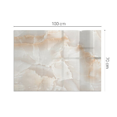 Rechteckige Funkenschutzplatte Glas organisches Steinmotiv