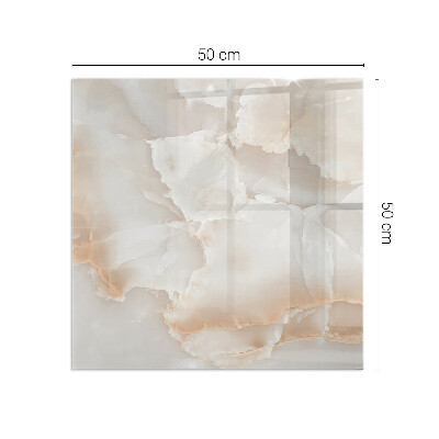 Rechteckige Funkenschutzplatte Glas organisches Steinmotiv