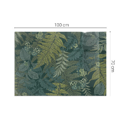 Rechteckige Funkenschutzplatte Glas Pflanzenmuster mit Schmetterlingen