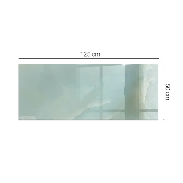 Rechteckige Glasbodenplatte für Ofen Marmormotiv in dezenten Farbtönen