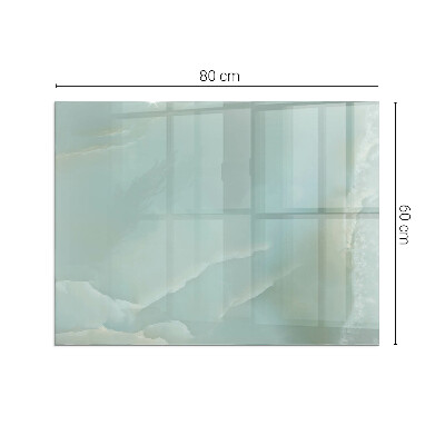 Rechteckige Glasbodenplatte für Ofen Marmormotiv in dezenten Farbtönen