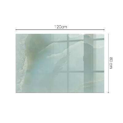 Rechteckige Glasbodenplatte für Ofen Marmormotiv in dezenten Farbtönen