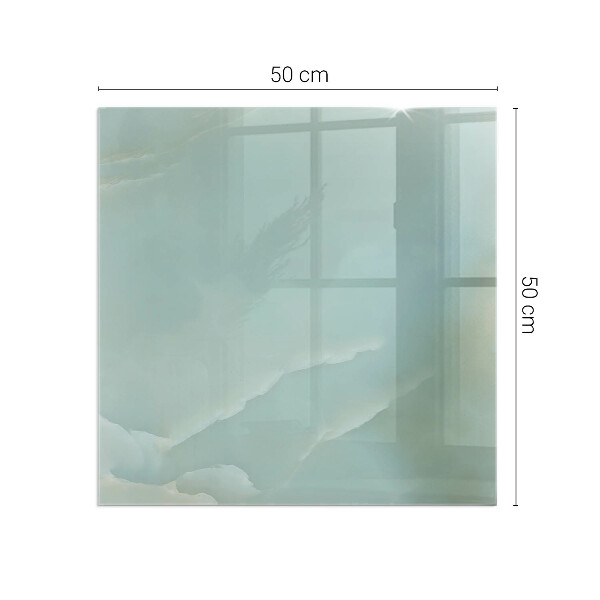 Rechteckige Glasbodenplatte für Ofen Marmormotiv in dezenten Farbtönen