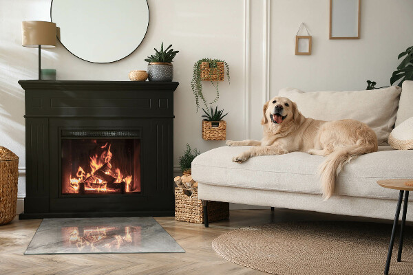 Rechteckige Glasbodenplatte für Ofen Stein-inspiriertes Muster