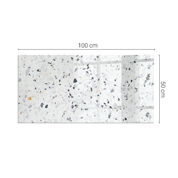 Rechteckige Glasbodenplatte für Ofen Steinmuster mit kleinen Akzenten