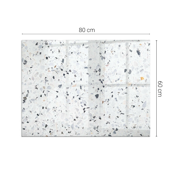 Rechteckige Glasbodenplatte für Ofen Steinmuster mit kleinen Akzenten