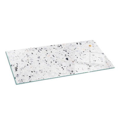 Rechteckige Glasbodenplatte für Ofen Steinmuster mit kleinen Akzenten