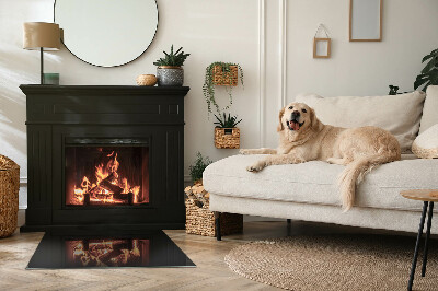 Rechteckige Glasbodenplatte für Ofen Farbe: Schwarz