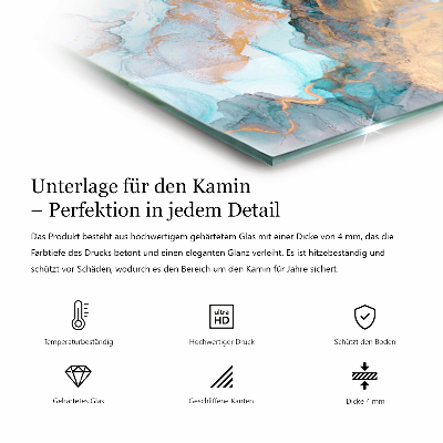 Rechteckige Glasbodenplatte für Ofen Farbe Braun