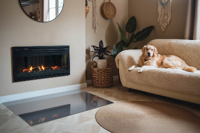 Rechteckige Funkenschutzplatte Glas Farbe: Dunkelblau