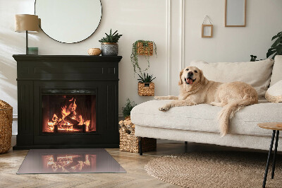 Rechteckige Glasbodenplatte für Ofen Farbe Beige