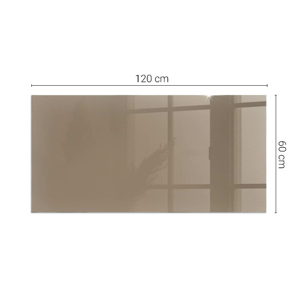 Rechteckige Funkenschutzplatte Glas Farbe Braun