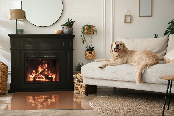 Rechteckige Glasbodenplatte für Ofen Farbe Braun