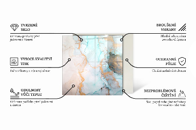 Rechteckige Funkenschutzplatte Glas Farbe Graugrün