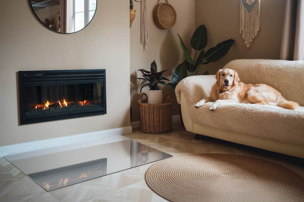 Rechteckige Glasbodenplatte für Ofen Farbe Grau