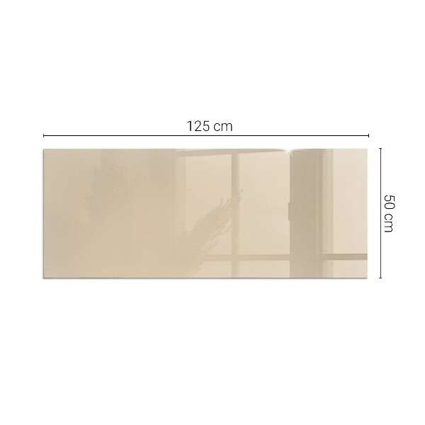 Rechteckige Funkenschutzplatte Glas Farbe Beige