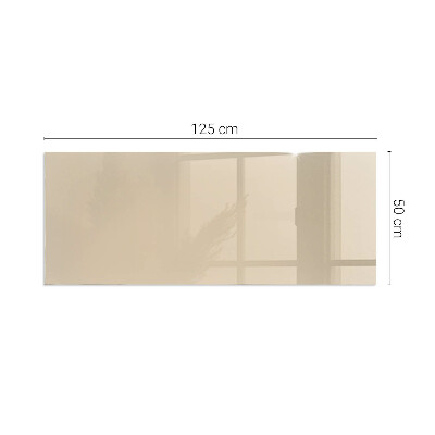 Rechteckige Funkenschutzplatte Glas Farbe Beige