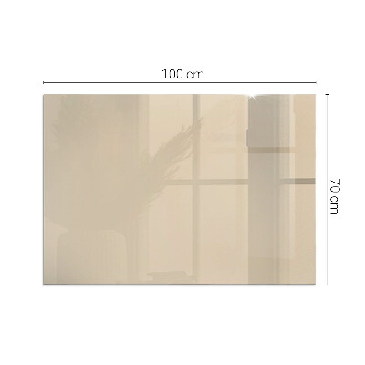 Rechteckige Funkenschutzplatte Glas Farbe Beige