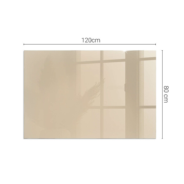 Rechteckige Funkenschutzplatte Glas Farbe Beige