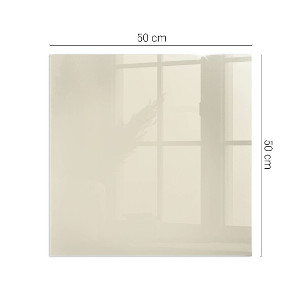 Rechteckige Glasplatte für Kaminofen Farbe Beige