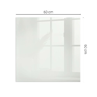 Rechteckige Funkenschutzplatte Glas Elfenbeinfarbe