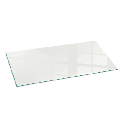 Rechteckige Funkenschutzplatte Glas Elfenbeinfarbe