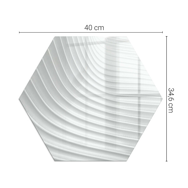 Sechseckige Funkenschutzplatte aus Glas Wellen subtiler Formen