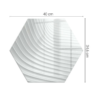 Sechseckige Funkenschutzplatte aus Glas Wellen subtiler Formen