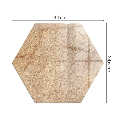 Sechseckige Funkenschutzplatte aus Glas Die Beschaffenheit der Steinstruktur