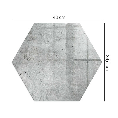 Sechseckige Funkenschutzplatte aus Glas Rohbetonmuster