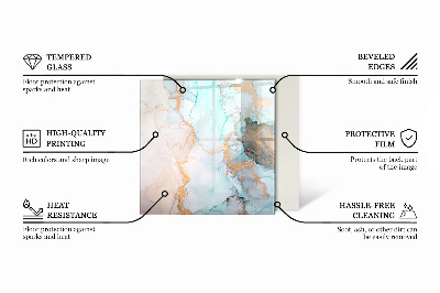Sechseckige Glasplatte für Öfen Rostabdruck auf Metalloberfläche