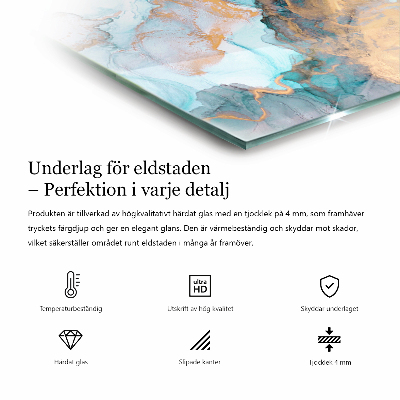 Sechseckige Funkenschutzplatte aus Glas Anordnung der Mosaikdekorationen