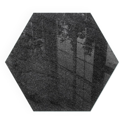 Sechseckige Funkenschutzplatte aus Glas Steinstrukturmuster