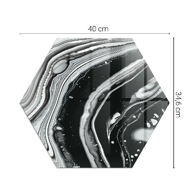 Sechseckige Glasplatte für Öfen Abstrakte wellenförmige und lineare Muster