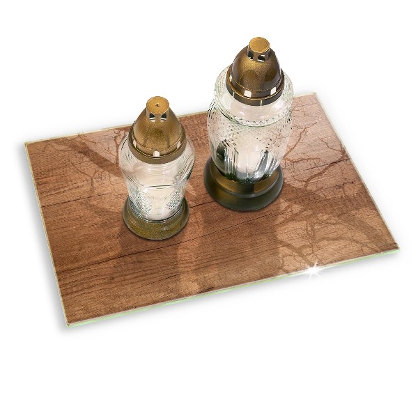 Grabkerze Untersetzer Holzstruktur