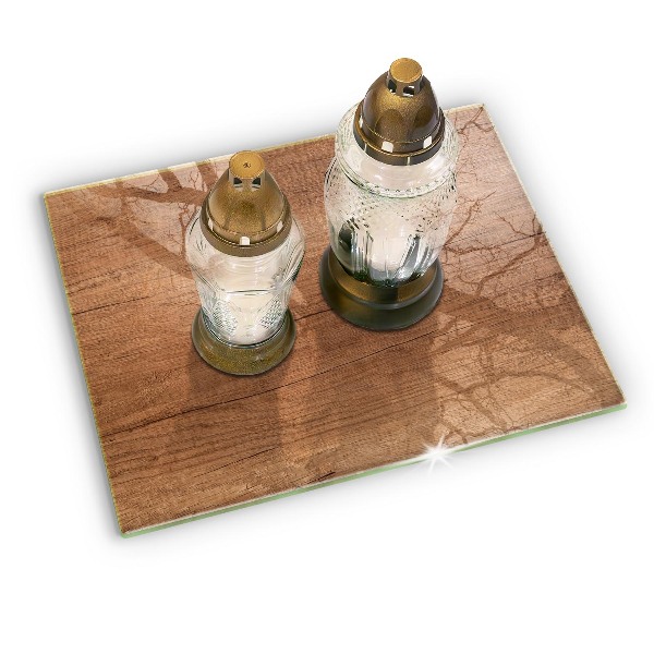 Grabkerze Untersetzer Holzstruktur