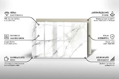 Glasunterlage für Grabkerzen Elegante Marmorstruktur